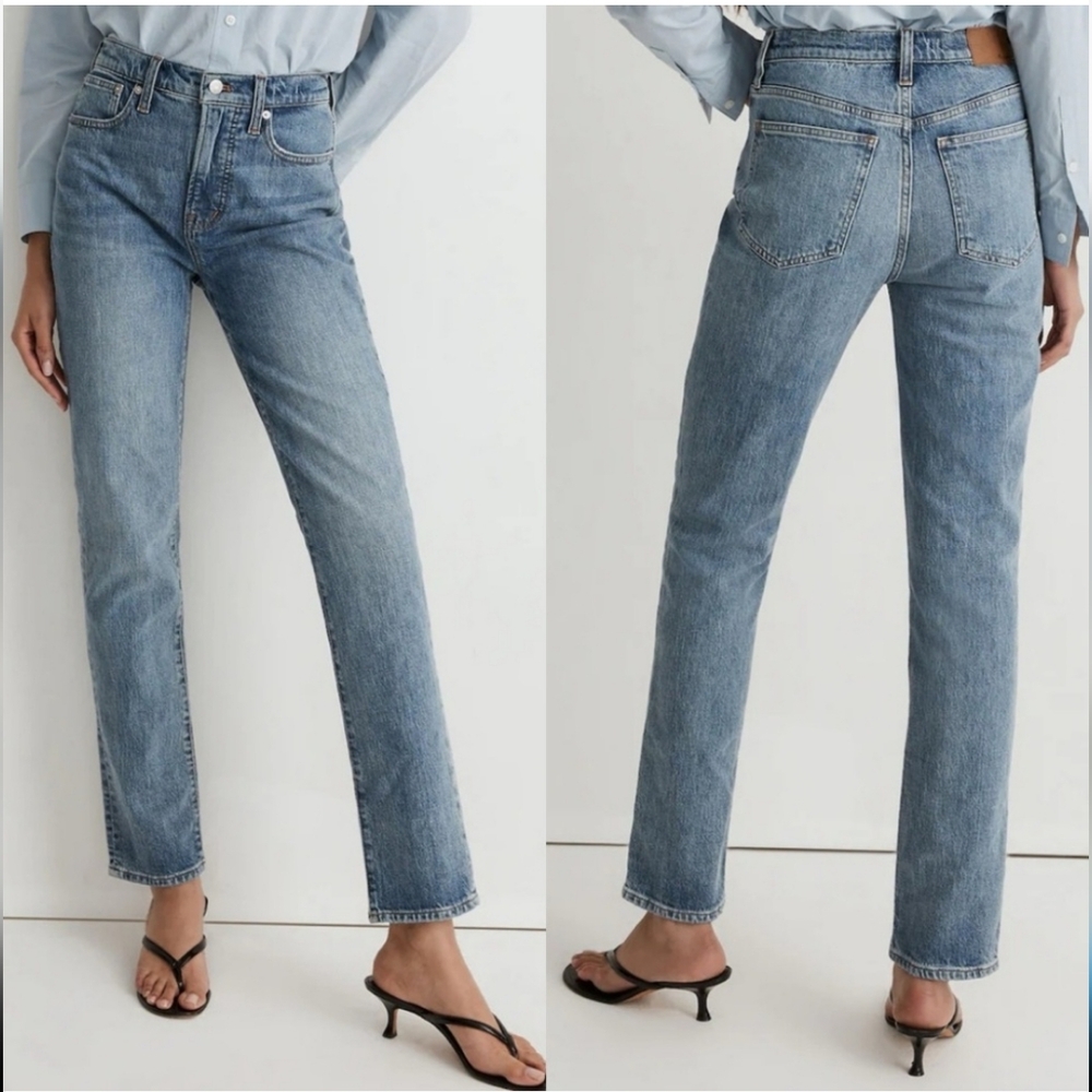 Madewell The Perfect Vintage Heathcoat Light Wash Blue Straight Leg High Rise